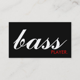BASS-Spieler. (Farbe kundengerecht) Visitenkarte