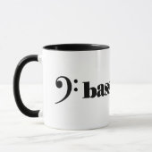 Bass-Spieler mit Bassschlüssel Tasse (Links)