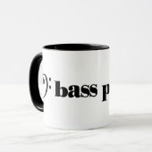 Bass-Spieler mit Bassschlüssel Tasse (Vorderseite Links)