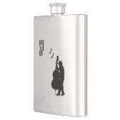 Bass-Spieler-Monogramm Flachmann (Links)