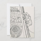 Bass-Spielerkarte Dankeskarte (Vorderseite)