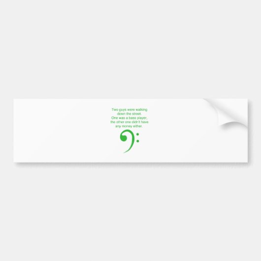 Bass-Spielerwitz Autoaufkleber (Vorne)