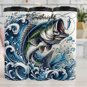 Bass Splashing Ocean Waves Thermosbecher