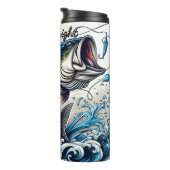 Bass Splashing Ocean Waves Thermosbecher (Nach rechts gedreht)