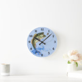 Bass-Springen Runde Wanduhr (Zuhause)