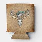 Bass springt über große Hörner Hirschschädel Dosenkühler (Rückseite)