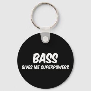 Bass Superpower Funny Superheld Musik Schlüsselanhänger