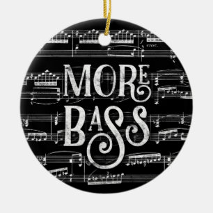 Bass-Tafel - Schwarz-weiße Musik Keramik Ornament