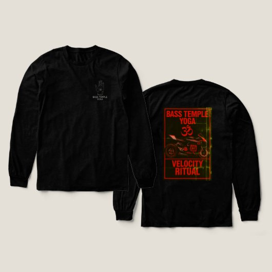 Bass Temple Yoga: Velocity Ritual - Redline Editio Tri-Blend Shirt (Design Vorderseite & Rückseite)