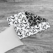 Bass Treble Clef Hört Musiknoten Muster