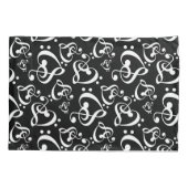 Bass Treble Clef Hört Musiknoten Muster Kissenbezug (Rückseite)