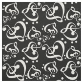 Bass Treble Clef Hört Musiknoten Muster Stoff (Muster)