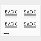 Bass Tuned Rechteckiger Aufkleber (Blatt)