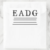 Bass Tuned Rechteckiger Aufkleber (Tasche)