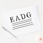 Bass Tuned Rechteckiger Aufkleber (Umschlag)