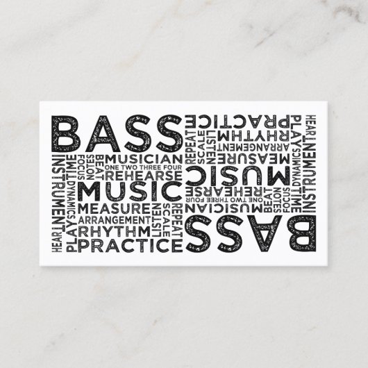 Bass Typografie Visitenkarte (Vorderseite)