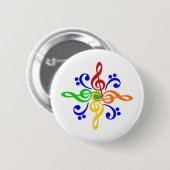 Bass-- u. dreifacher Clef-Entwurf Button (Vorne & Hinten)