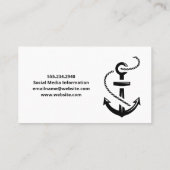 Bass und Anker | Versanddock | Leuchtturm Visitenkarte (Rückseite)