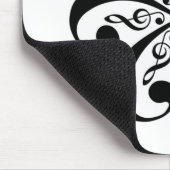 Bass-- und dreifacher Clef-Strudel Mousepad (Ecke)