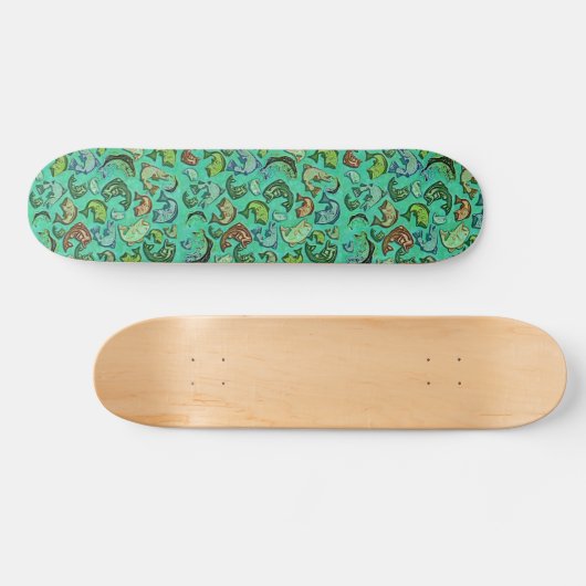 Bass-und Forelle-Fisch-Skateboard Skateboard (Horizontal)