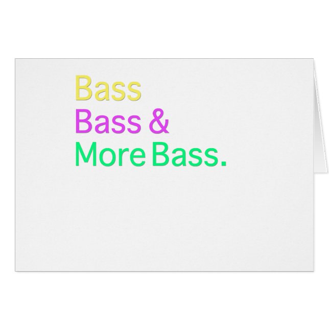 Bass und mehr Bass (Vorderseite (Horizontal))
