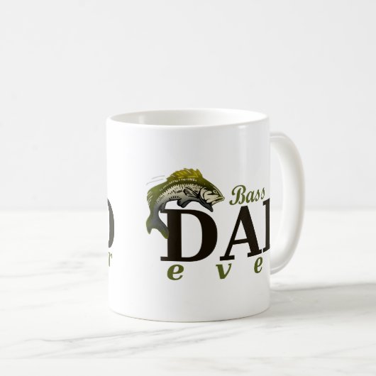 Bass Vater Ever Best Vater Puff Kaffeetasse (VorderseiteRechts)