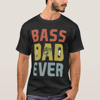Bass Vater Fischen Kleiner Mund-Bass Vater Birthda T-Shirt