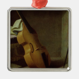 Bass-Viol, Spielberichtsbogen und eine Klinge, Ornament Aus Metall