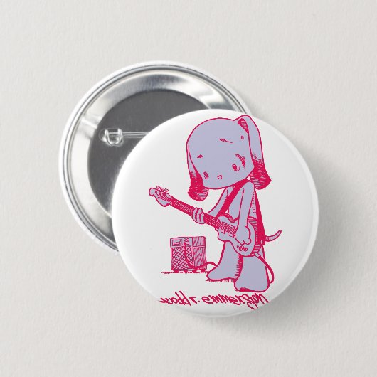 Bass-Welpe Button (Vorne & Hinten)