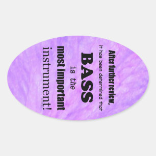 Bass wichtigste Instrument Oval Aufkleber