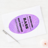 Bass wichtigste Instrument Oval Aufkleber (Umschlag)