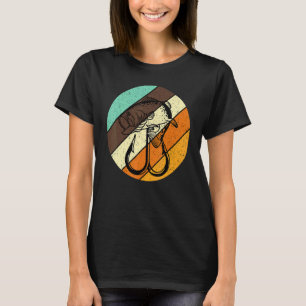 Bassangeln Retro Vintage Fisch Wald Angelhaken Fi T-Shirt