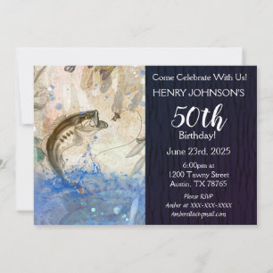 Bassangeln Thema 50. Geburtstag Einladung