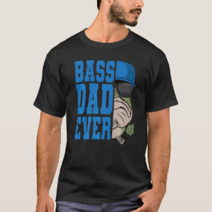 Bassangler-Vater-Angeln-Angler-schwarzer Fisch-Vat T-Shirt