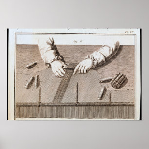Basse-Lisse Technik am Gobelins-Wandteppich Poster