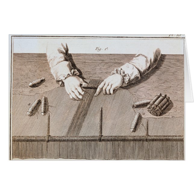 Basse-Lisse Technik an der Gobelintapisserie (Vorderseite (Horizontal))