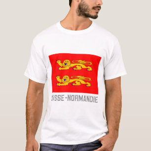Basse-Normandieflagge mit Namen T-Shirt