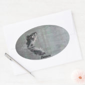 Bassen Ovaler Aufkleber (Umschlag)