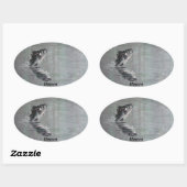 Bassen Ovaler Aufkleber (Blatt)