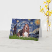 Basset 1 - Starry Night Karte (Gelbe Blume)