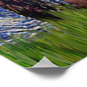 Basset 1 - Starry Night Poster (Ecke)