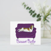 Basset Babe Postkarte (Stehend Vorderseite)