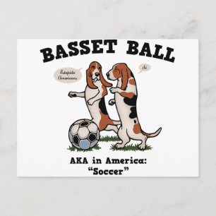 Basset Ball Postkarte