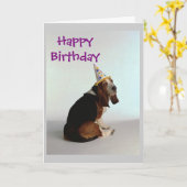 Basset Birthday Dog Karte (Gelbe Blume)