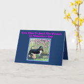 Basset & Blume auf der Funny Valentine Day Card Karte (Gelbe Blume)