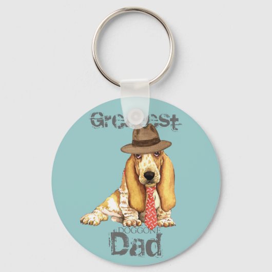 Basset Dad Schlüsselanhänger (Vorderseite)