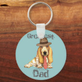 Basset Dad Schlüsselanhänger (Vorderseite)