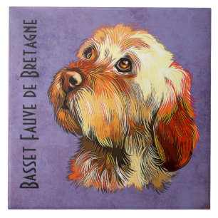 Basset Fauve de Bretagne Keramik Tile Fliese