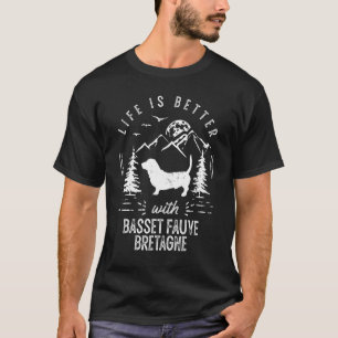 Basset Fauve de Bretagne Life Better Mama Vater Do T-Shirt