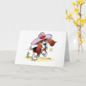 Basset Got Drool? Blank Notecard Karte (Gelbe Blume)